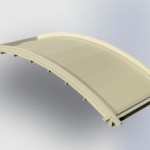 Curved pergola