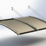 Curved pergola wall