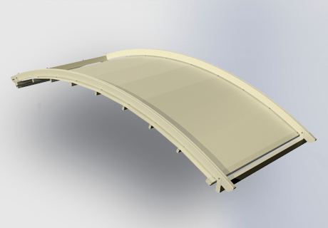 Curved pergola